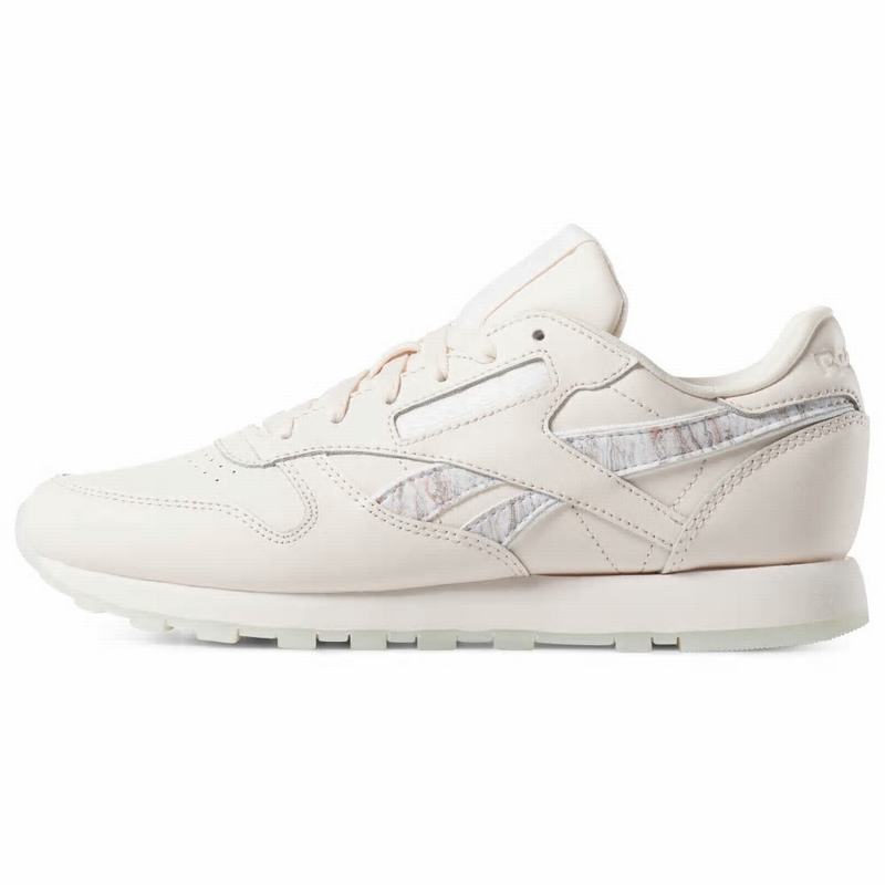 Reebok Classic Leather Tenisky Damske - Ruzove/Biele/Siva AE9496MI